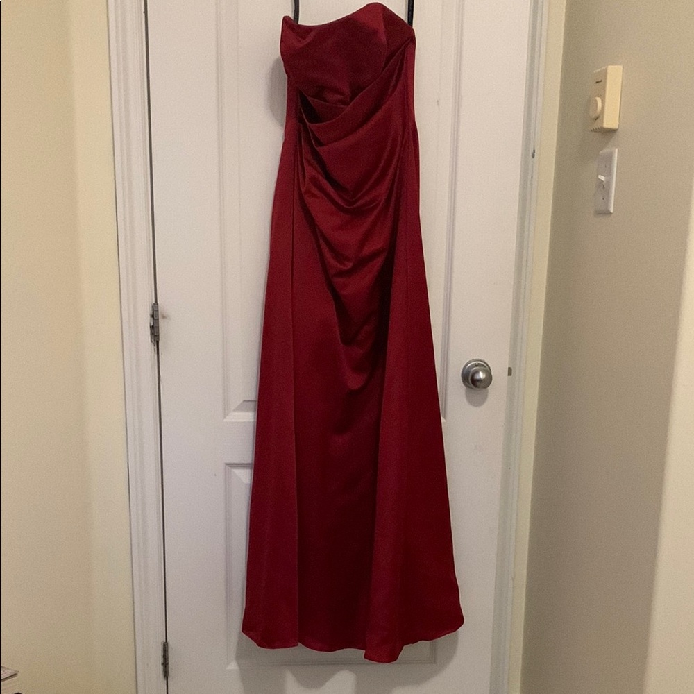Red Ruched Gown for Prom/Wedding